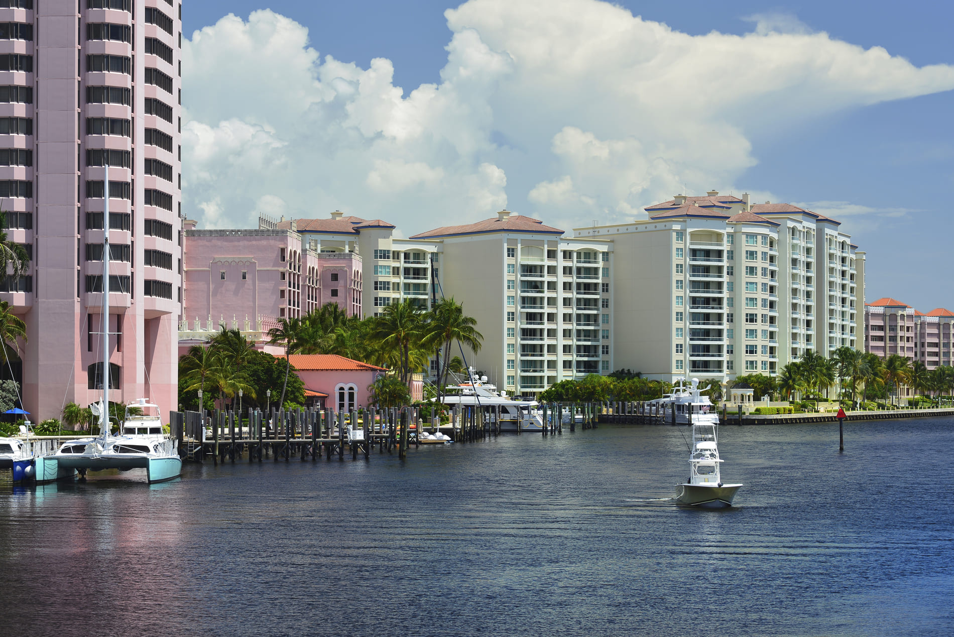 A luxury waterfront development in Boca Raton, Florida.